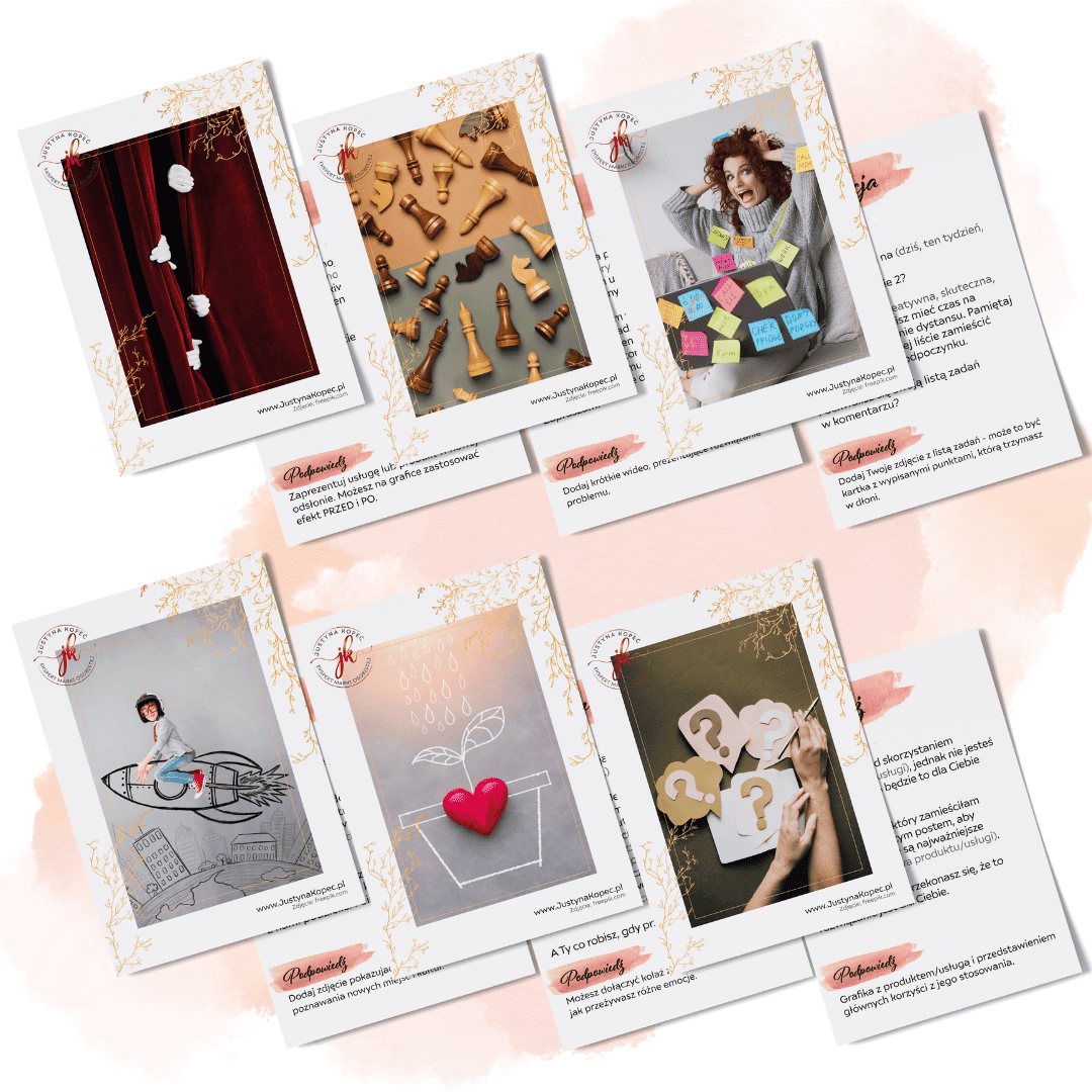 Zestaw 45 kart z&nbsp;pomysłami na&nbsp;posty+