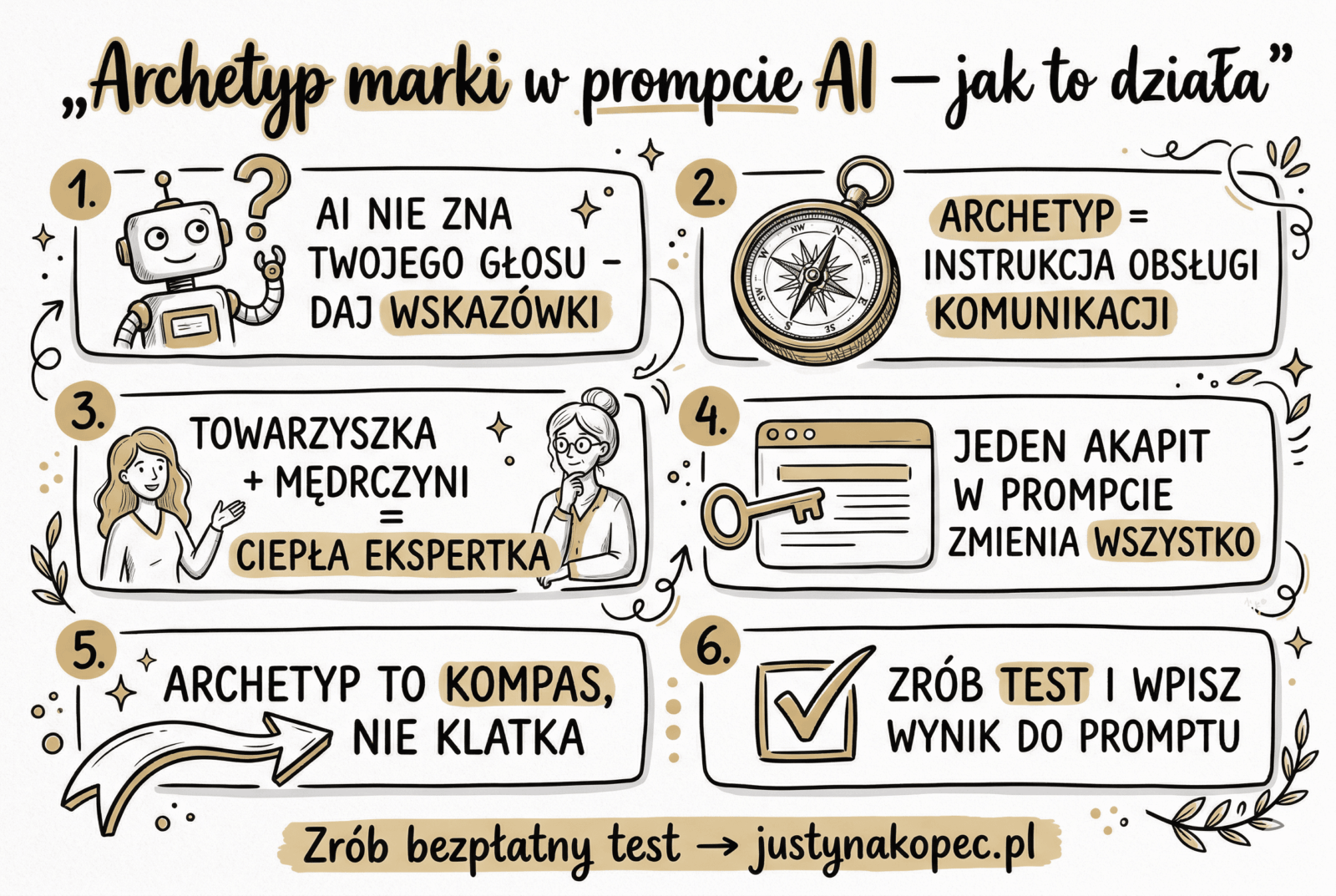 Archetyp marki i&nbsp;AI – jak pisać jak Ty, nie&nbsp;jak wszyscy infografika