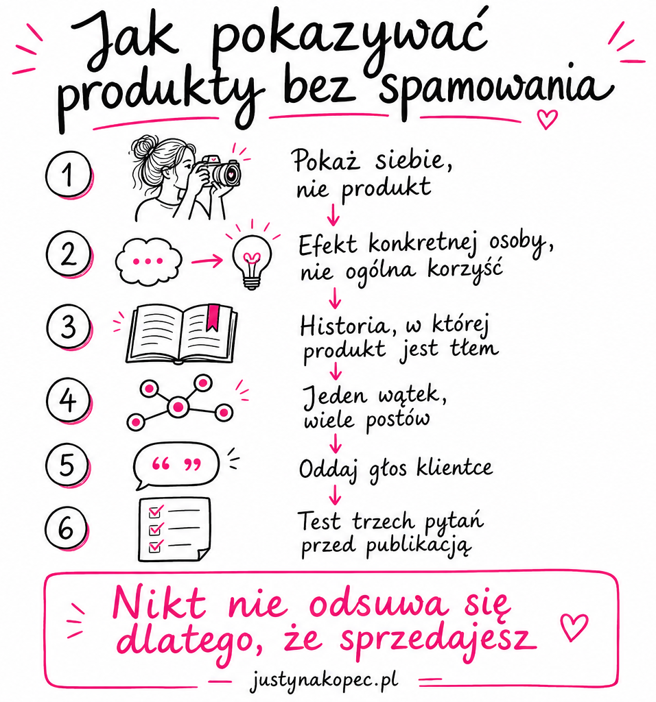 Jak pokazywać produkty bez spamowania? 5 skutecznych technik Jak pokazywać produkty bez spamowania? 5 skutecznych technik Justyna Kopeć artykuł blogowy