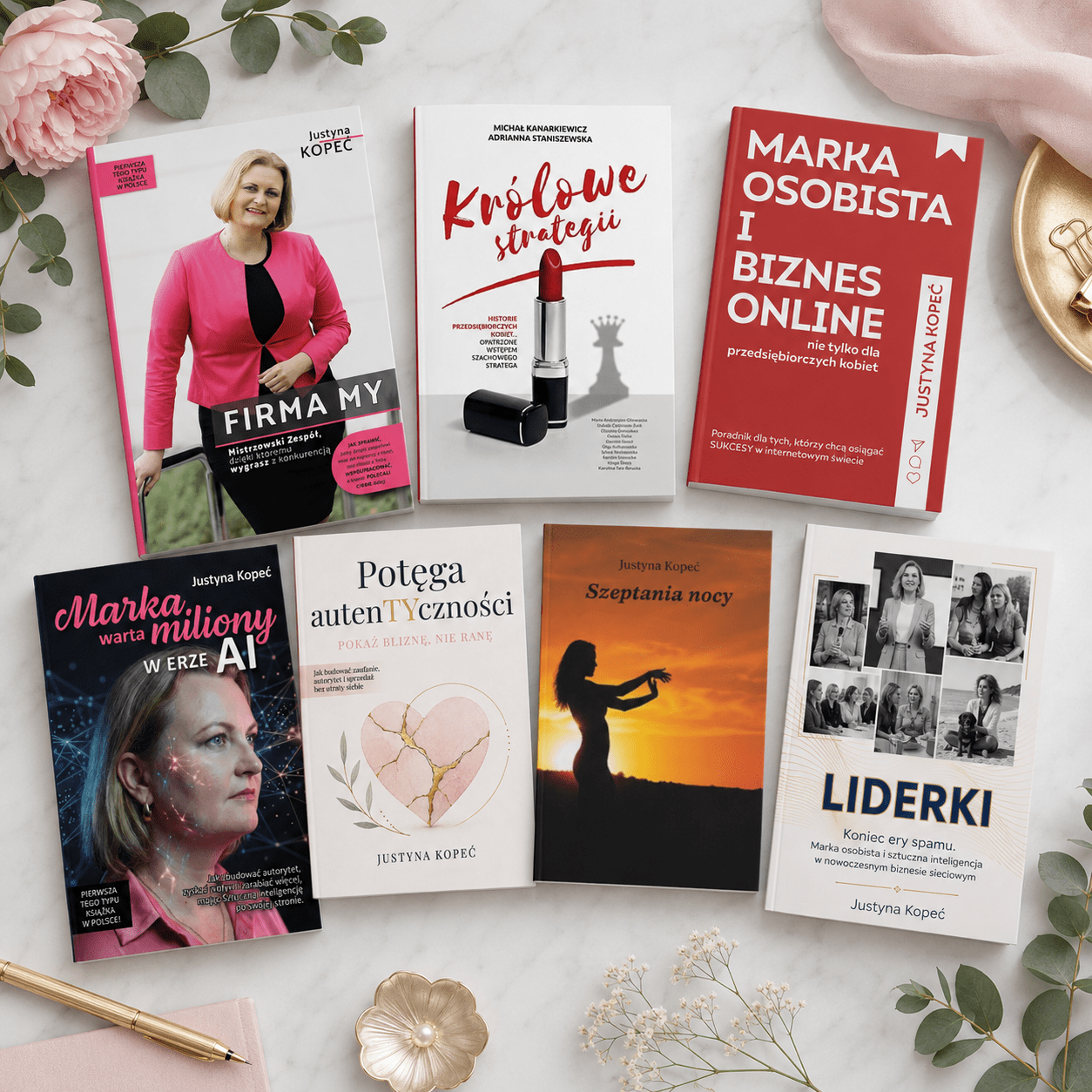 książki zestaw - biblioteczka kompletna Justyny Kopeć